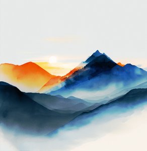 Nuances de montagnes bleues sereines - F. Abderrahim