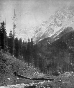Glaciers de la vallée de Sindh, Cachemire, Inde, début du 20ème siècle - F. Bremner