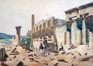 Temple de Vénus Athor, Philae, 19ème siècle - F. H. Naudin
