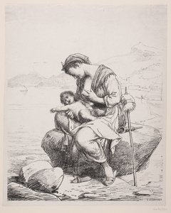 Une jeune mère - F. Hendriksen