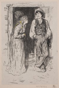 Illustration de "Askeladden som fik prinsessen til at løgste sig" - F. Hendriksen