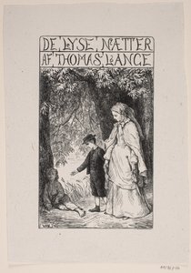 Page de titre pour Th. Lange "Les nuits claires" - F. Hendriksen