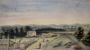 Vue depuis le pont de la gare, Lingfield, Surrey en direction de Crowhurst