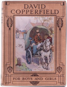Conception de la couverture avant, illustration de David Copperfield, 1914