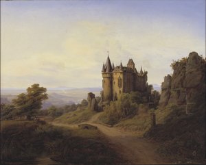 Château de Bürresheim sur la rivière Eifel - F. Sødring