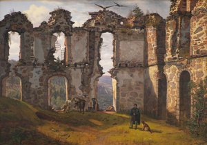 Les Ruines de Brahehus près de Jönköping, Suède - F. Sødring