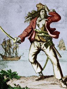 Mary Read (1690-1720) femme pirate anglaise (gravure) - F. Wentworth