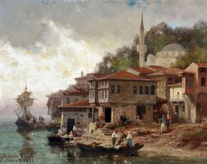 Constantinople, bord du Bosphore, côte asiatique