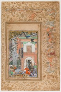 Babur Divertit dans le Palais de Sultan Ibrahim Lodi du Baburnama