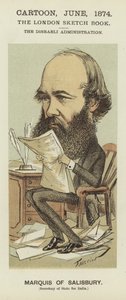 Caricature du Marquis de Salisbury (lithographie en couleur)