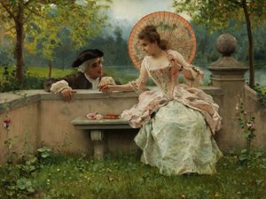 Une conversation amoureuse dans le parc