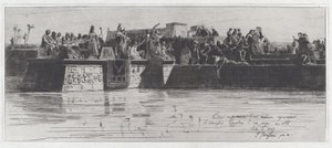 Partie supérieure d’un tableau représentant le sacrifice égyptien d’une vierge au Nil - Federico Faruffini