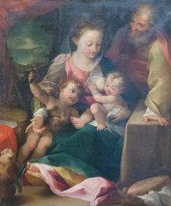Sainte Famille et Saint Jean-Baptiste - Federico Fiori (after) Barocci or Baroccio