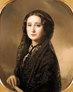 Portrait de la poétesse espagnole Carolina Coronado (1823-1911)