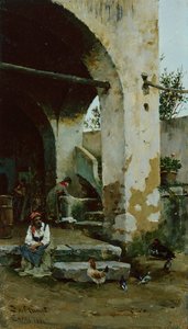 Scène de ferme - Federico del Campo