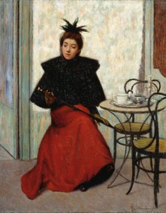 Au café, par Federico Zandomeneghi - Federigo Zandomeneghi