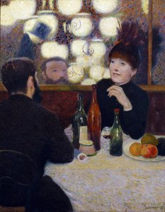 Au Café de la Nouvelle Athènes (portrait de Suzanne Valadon) - Federigo Zandomeneghi