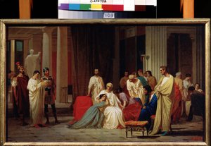 La lecture de la condamnation à mort du sénateur romain Publius Clodius Thrasea Paetus en 66 après JC - Fedor Andreevich Bronnikov