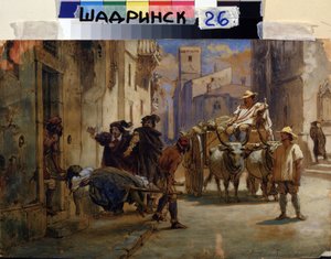 Pendant une épidémie - Fedor Andreevich Bronnikov