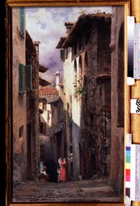 Scène de rue à Bellagio en Italie - Fedor Andreevich Bronnikov