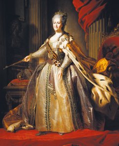 Portrait de Catherine II, également connue sous le nom de Catherine la Grande - Fedor Stepanovich Rokotov