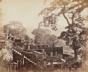 Cimetière de temple japonais, Shuntoji, Nagasaki - Felice A. Beato