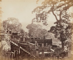 Cimetière de temple japonais, Shuntoji, Nagasaki - Felice A. Beato