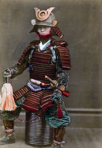 Un samouraï en armure, Japon, 1882