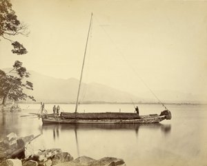 Bateau sur le lac Biwa - Felice Beato