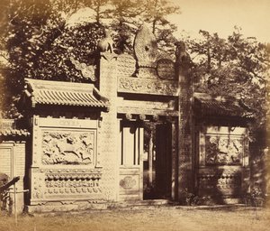 Extérieur du Dépôt de Tombes, près de Pékin, Octobre 1860 - Felice Beato