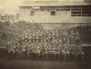 Portrait de groupe du bataillon des Royal Marines - Felice Beato