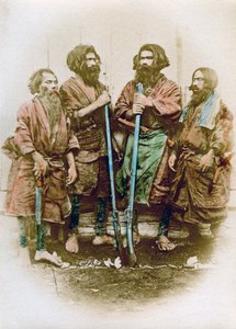 Groupe de personnes Ainu, Japon, 1882
