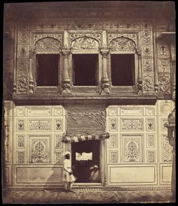 Intérieur du temple sikh avec mosaïque de marbre - Felice Beato