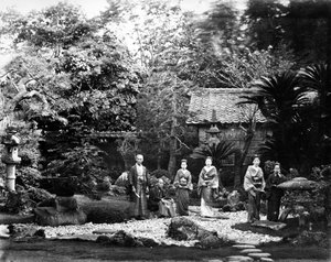 Jardin japonais à Hara, vers 1860 - Felice Beato