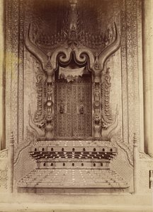 Salle du trône du roi Thibaw Min - Mandalay - Felice Beato