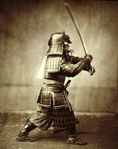 Samouraï avec épée levée, c1860 - Felice Beato