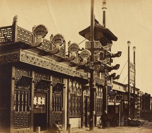 Boutiques et rue, ville chinoise de Pékin, octobre 1860 - Felice Beato
