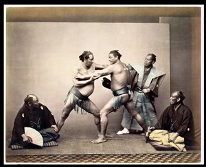 Sumo, vers 1870-80 (tirage albuminé) - Felice Beato