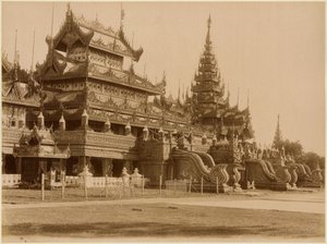 Le Hman Kyaung ou le monastère de verre, Birmanie, c.1890 - Felice Beato