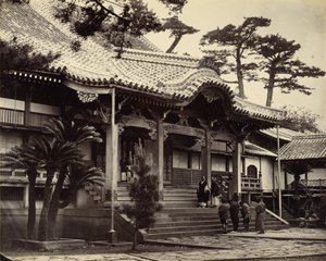 La salle principale du temple Daionji, Nagasaki - Felice Beato