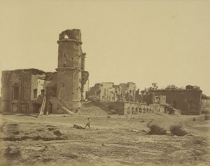 La Résidence, vue de la batterie Redan montrant le Tai-Khana - Felice Beato