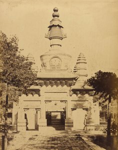 Monument tibétain dans le temple Lama près de Pékin, août 1860 - Felice Beato