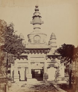 Monument tibétain dans le temple Lama, Pékin, octobre 1860 - Felice Beato