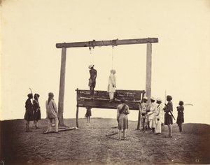 Deux Cipayes du 31e Infanterie Native, pendus à Lucknow, 1857 - Felice Beato