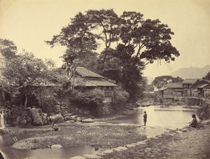 Vue dans la Ville Indigène, Nagasaki - Felice Beato