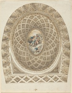 Un dôme à caissons avec Apollon et Phaéton