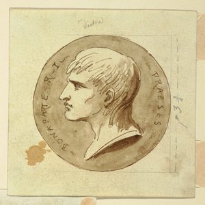 Médaille de Napoléon Bonaparte en tant que Président de la République Italienne, verso ; Hébé donne l