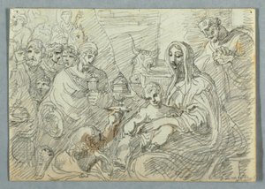 Adoration des Mages étude d
