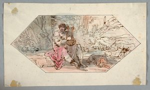 Apollon garde les troupeaux du roi Admète - Felice Giani