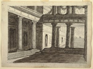 Atrium et escalier de style classique